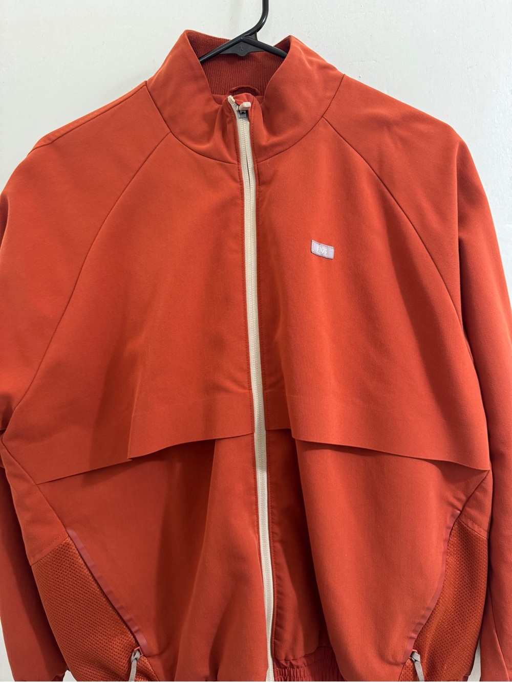 Figs Women's Burnt Orange Zip-Front Bomber Jacket